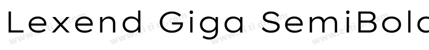 Lexend Giga SemiBold字体转换